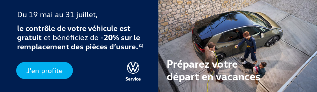 Contrôle Départ en vacances offert avec 20% de remise sur les pièce d'usure détectées !